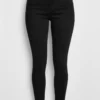 Pantalon vaquero skinny negro Pantalón skinny de tiro alto de color negro con bolsillos delanteros y traseros
