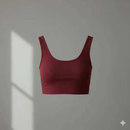 Top casual de color granate con tirantes