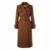 abrigo largo marrón Gabardina color marron larga con cinturón en la cintura