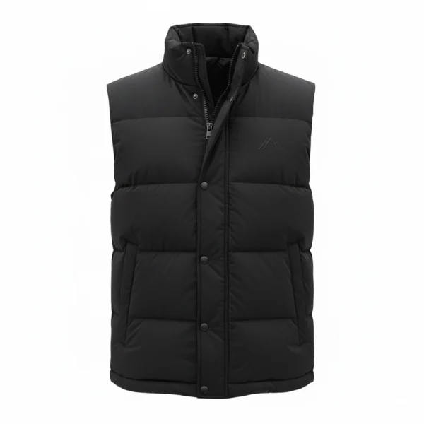 chaleco negro Chaleco negro abierto por las mangas