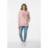 Sudadera rosa con capucha de manga larga Sudadera de manga larga con capucha de invierno con dibujo de árbol llevando un cordón al cuello para mayor ajuste