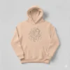Sudadera naranja dibujo capucha Sudadera con capucha de manga larga color naranja con dibujo de una mujer y con cordones en el cuello para un mayor ajuste