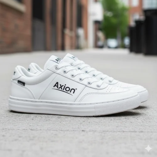 Zapatos blancos deportivos con orificios en la puntera